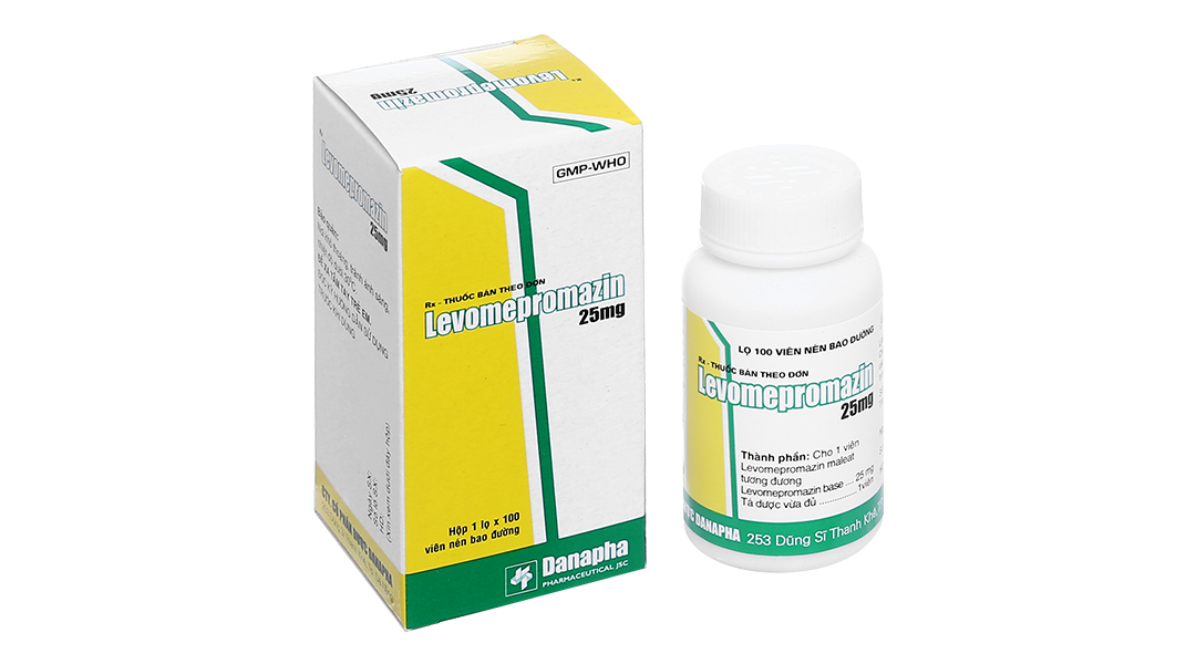 Levomepromazin Danapha 25mg trị tâm thần phân liệt lọ 100 viên