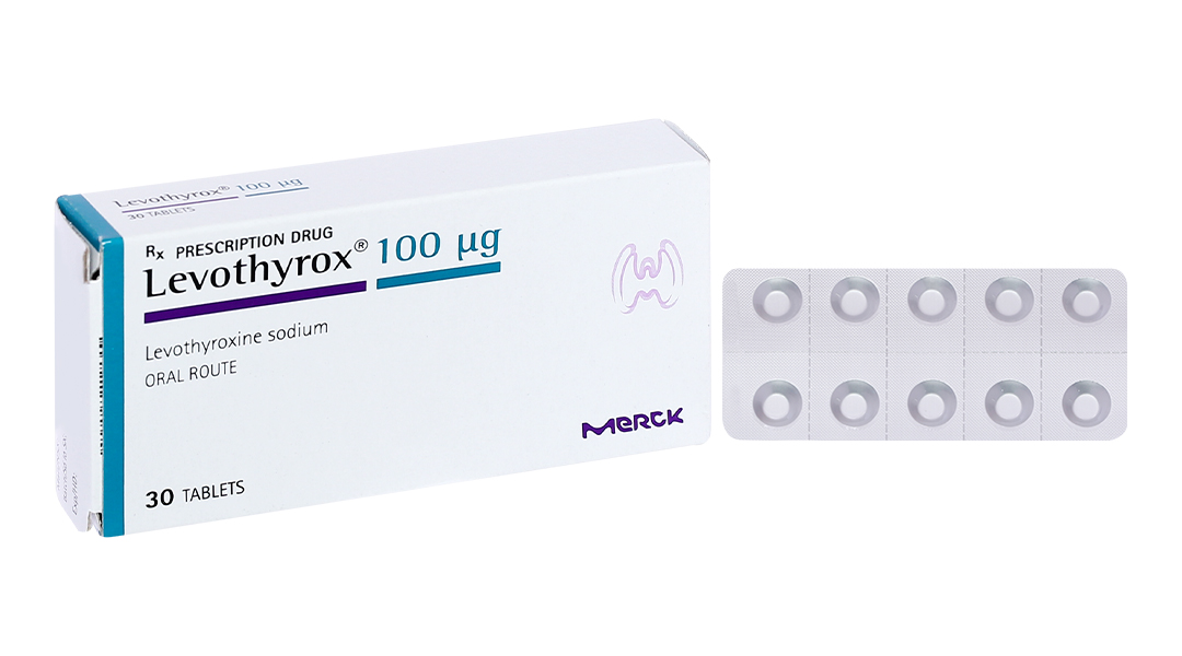 Levothyrox 100mcg trị bệnh lý tuyến giáp (3 vỉ x 10 viên)