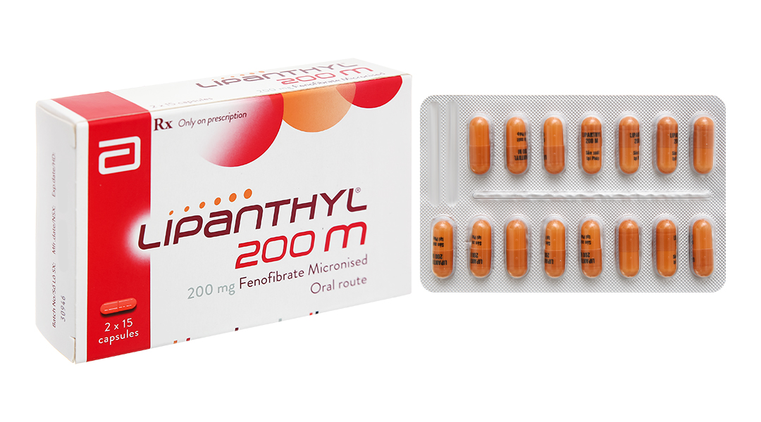 Lipanthyl 200m trị rối loạn lipid máu (2 vỉ x 15 viên)