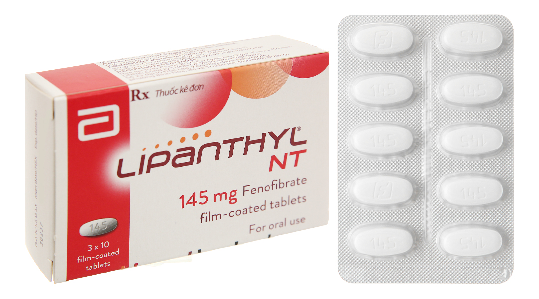 Lipanthyl NT 145mg trị rối loạn lipid máu (3 vỉ x 10 viên)