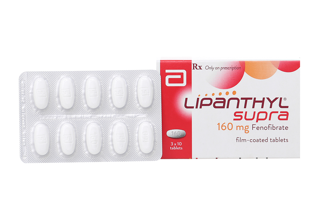 Lipanthyl Supra 160mg trị rối loạn lipid máu (3 vỉ x 10 viên)