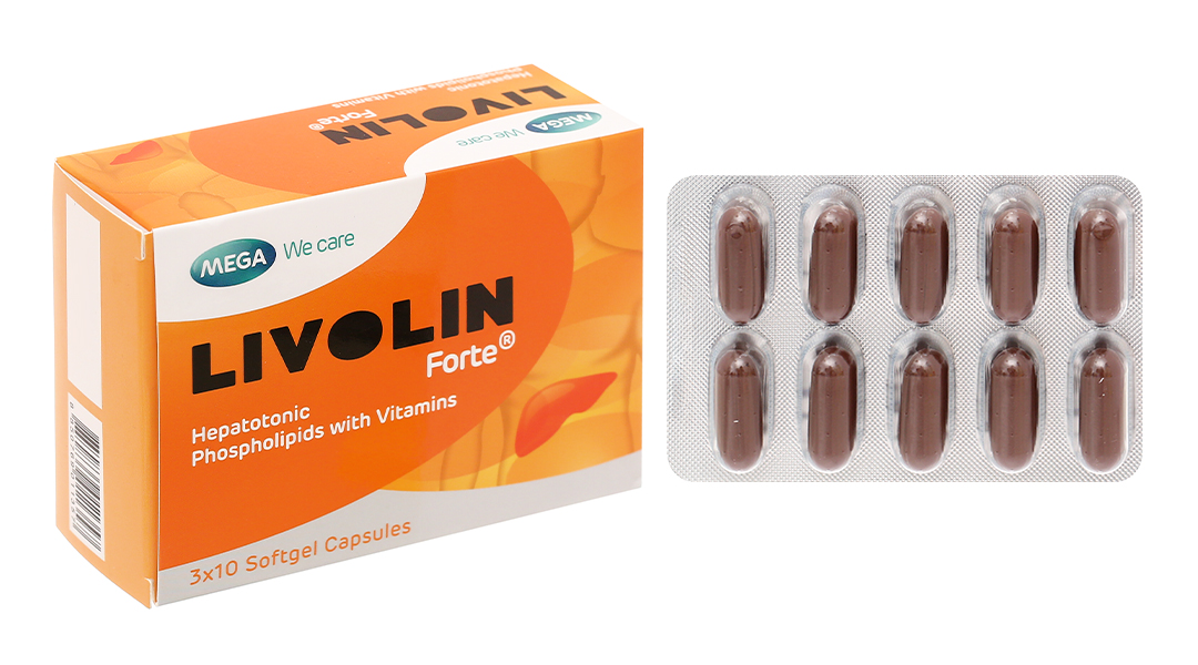 Livolin Forte hỗ trợ trị các bệnh lý về gan (3 vỉ x 10 viên)