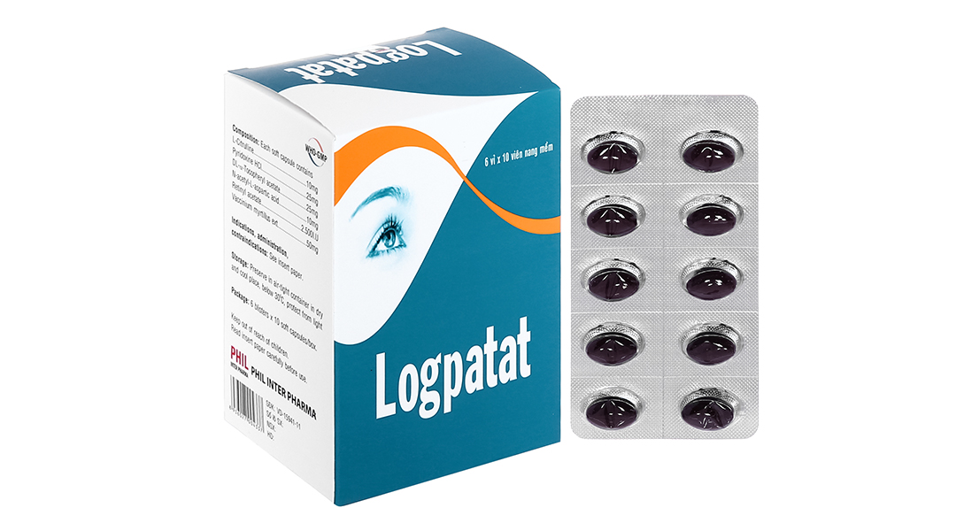 Logpatat trị các bệnh về mắt, suy giảm thị lực (6 vỉ x 10 viên)