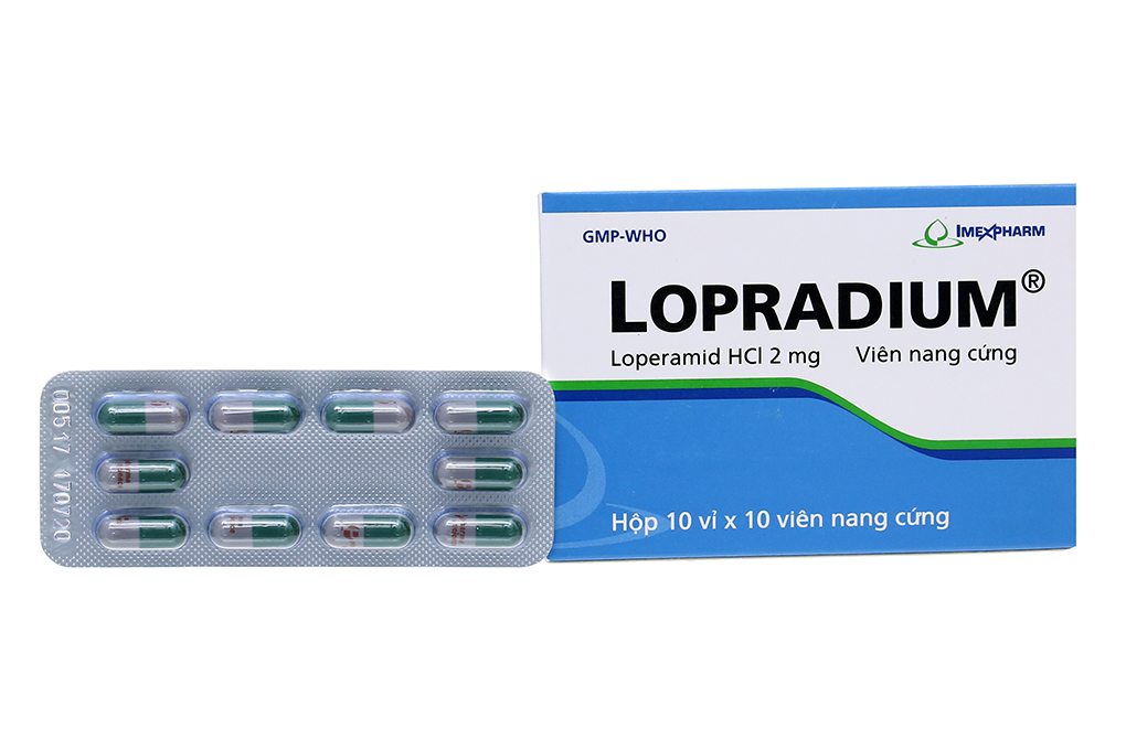 Lopradium 2mg trị tiêu chảy (10 vỉ x 10 viên)