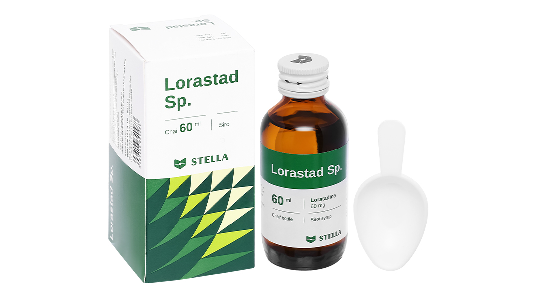 Siro Lorastad Sp. trị viêm mũi dị ứng, mày đay chai 60ml