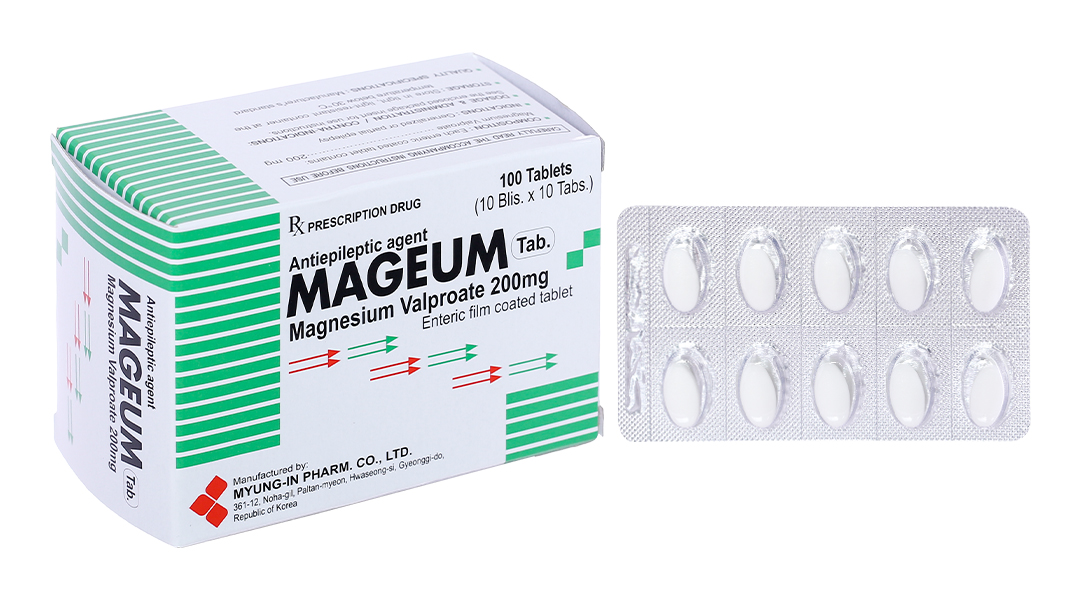 Mageum 200mg trị động kinh (10 vỉ x 10 viên)