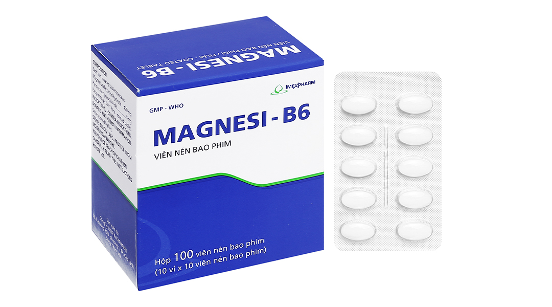 Magne - B6 Imexpharm trị thiếu magie (10 vỉ x 10 viên)