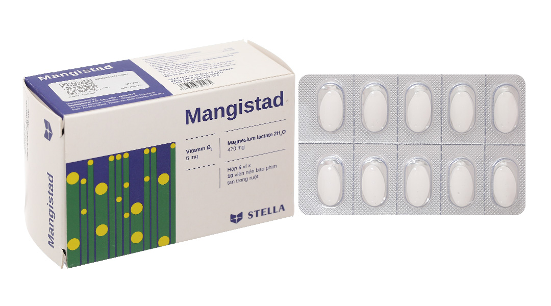 Mangistad trị thiếu magie, giảm lo âu (5 vỉ x 10 viên) 900₫/Viên CHỌN MUA 42.