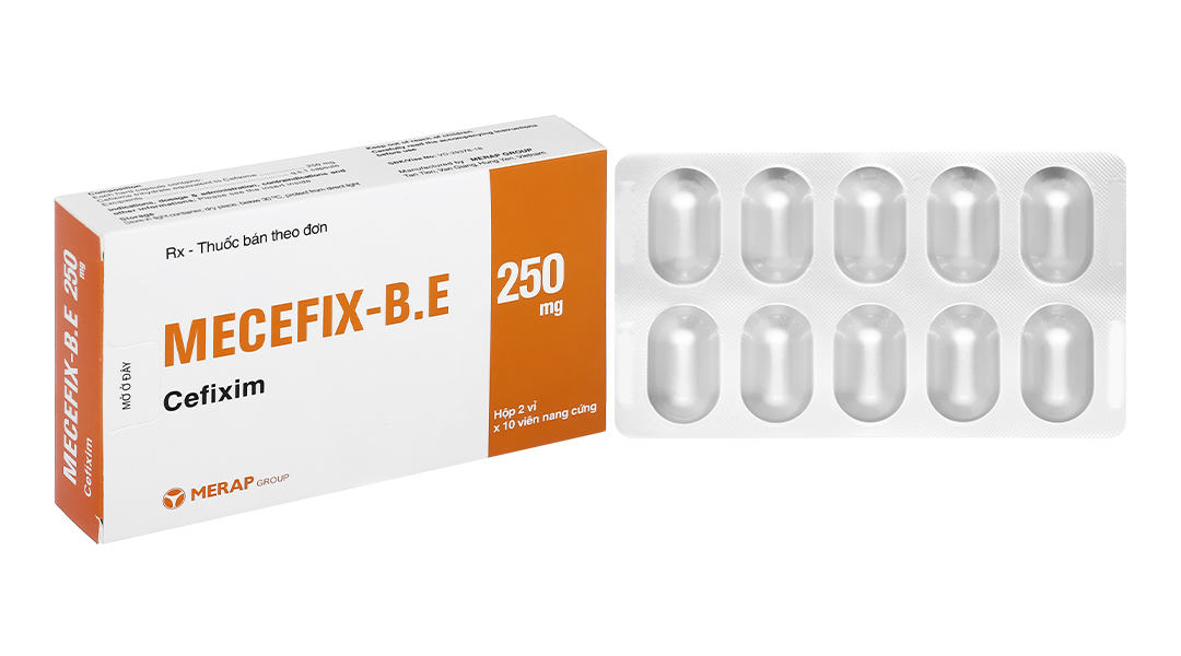 Mecefix-B.E 250mg trị nhiễm khuẩn (2 vỉ x 10 viên)