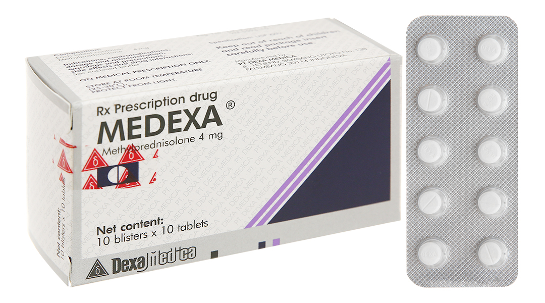 Medexa 4mg thuốc kháng viêm (10 vỉ x 10 viên)