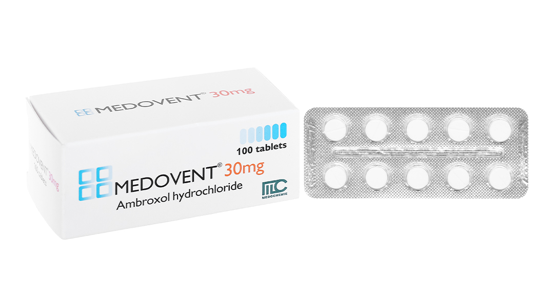 Medovent 30mg tan đàm trong bệnh lý hô hấp (10 vỉ x 10 viên)