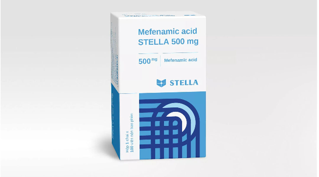 Mefenamic Acid Stella 500mg trị cơn đau nhẹ đến trung bình chai 100 viên