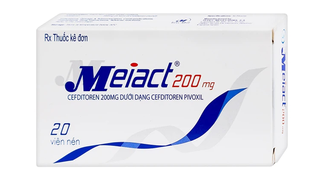 Meiact 200mg trị nhiễm khuẩn (2 vỉ x 10 viên)