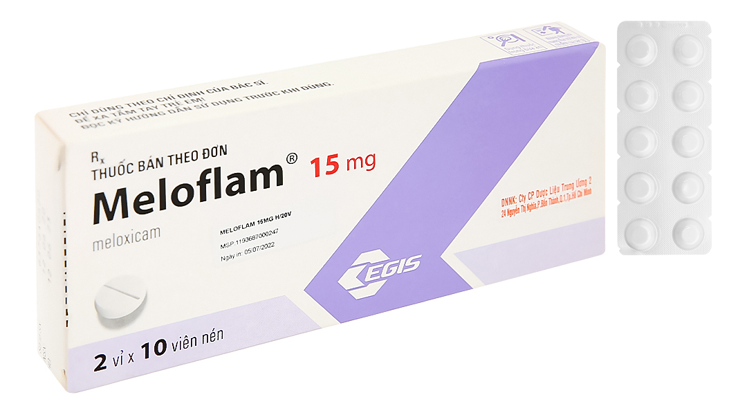 Meloflam 15mg giảm đau, kháng viêm xương khớp (2 vỉ x 10 viên)