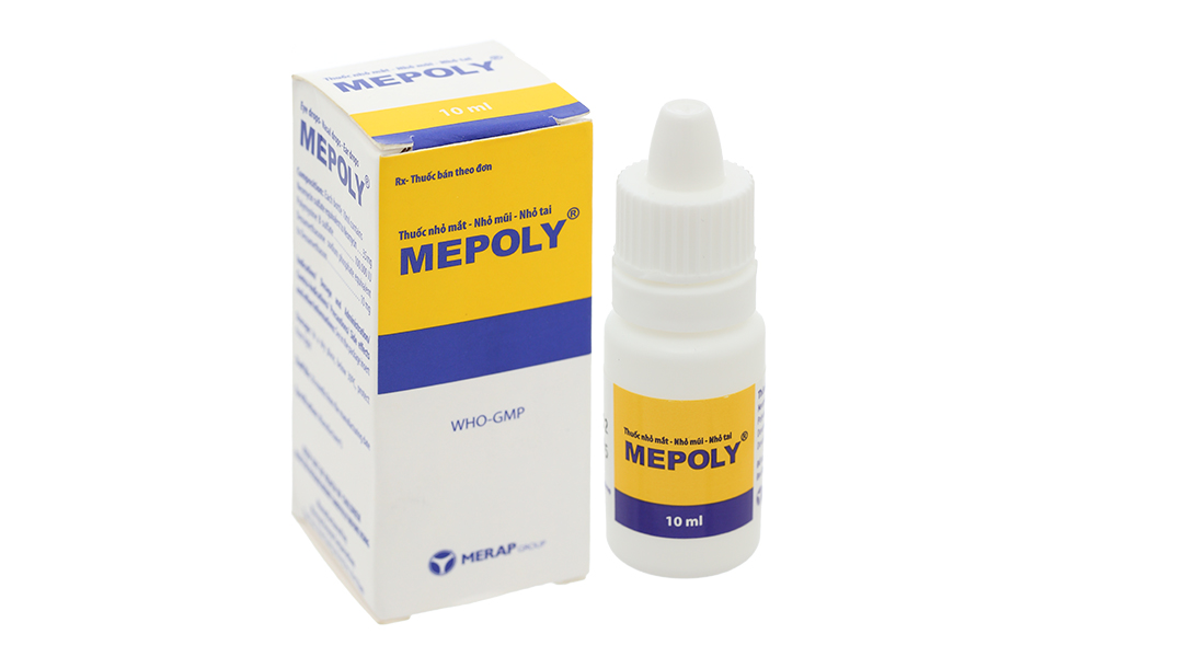 Thuốc nhỏ mắt Mepoly trị nhiễm khuẩn lọ 10ml