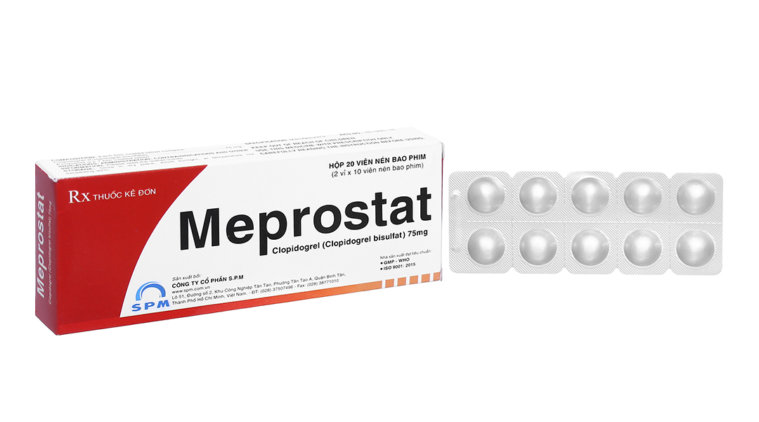 Meprostat 75mg ngừa xơ vữa động mạch (2 vỉ x 10 viên)