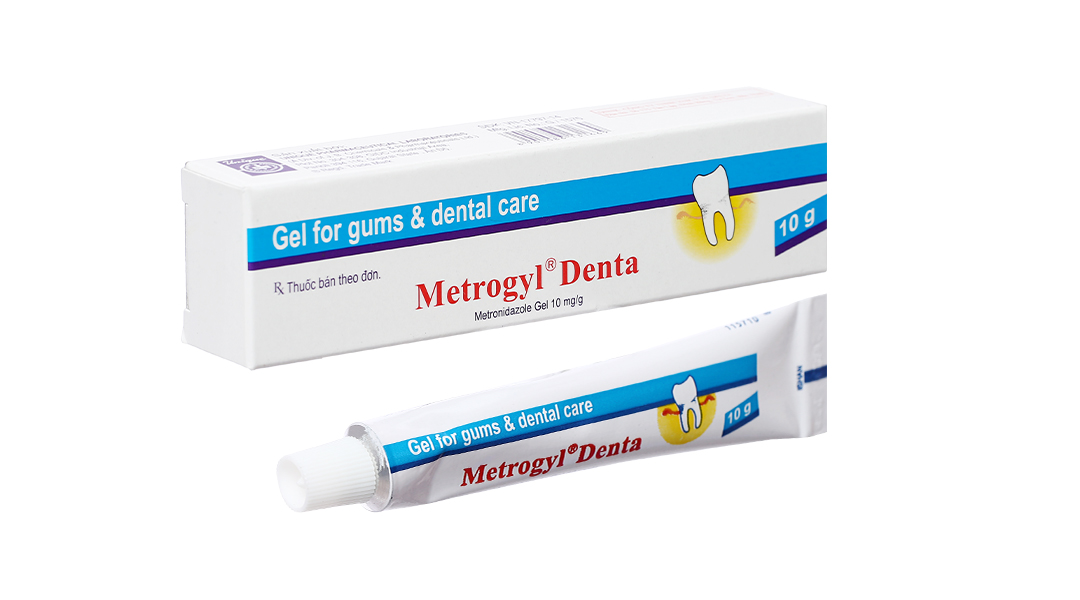 Gel bôi Metrogyl Denta trị viêm nướu, lở miệng tuýp 10g