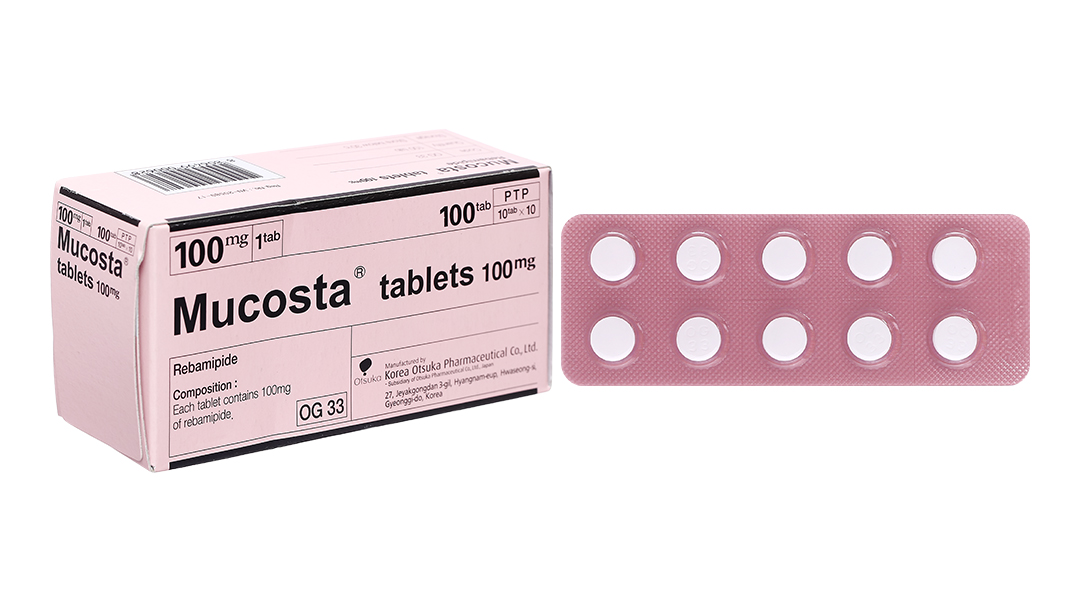 Mucosta Tablets 100mg trị viêm loét dạ dày (10 vỉ x 10 viên)