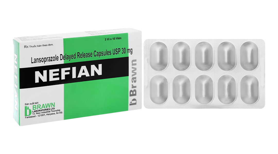 Nefian 30mg trị trào ngược dạ dày, thực quản (3 vỉ x 10 viên)