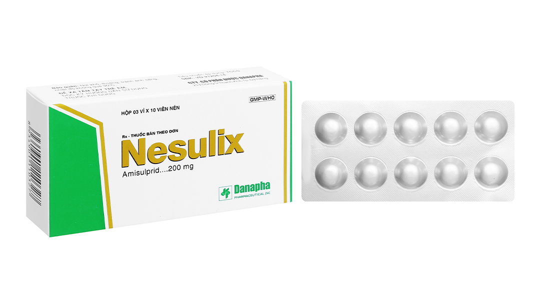 Nesulix 200mg trị tâm thần phân liệt (3 vỉ x 10 viên)