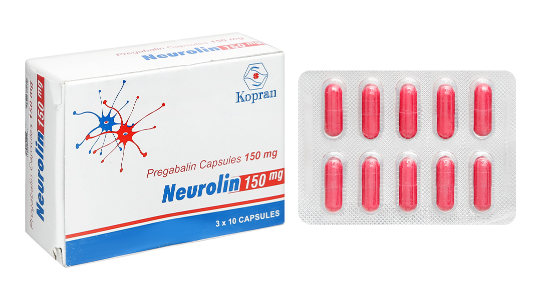 Neurolin 150mg trị động kinh, đau dây thần kinh (3 vỉ x 10 viên)