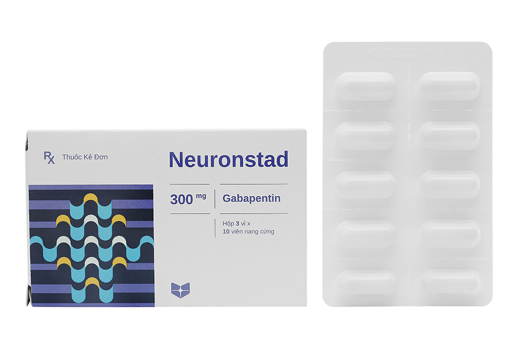 Neuronstad 300mg trị động kinh, đau dây thần kinh (3 vỉ x 10 viên)