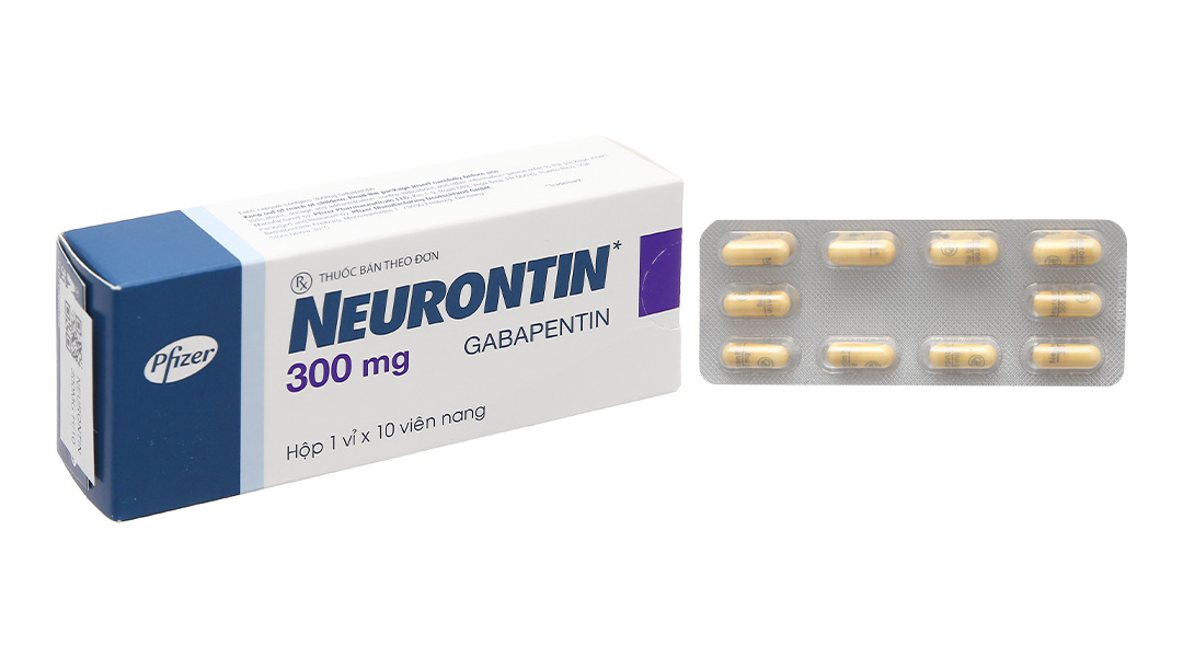 Neurontin 300mg trị động kinh, đau dây thần kinh (1 vỉ x 10 viên)