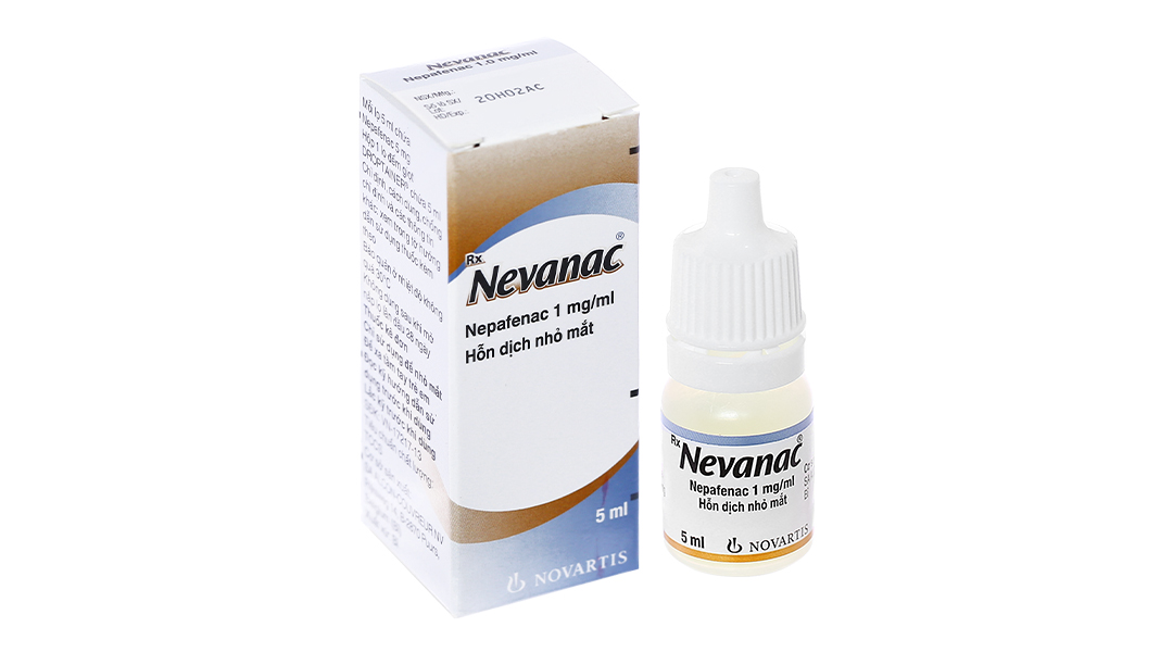 Hỗn dịch nhỏ mắt Nevanac 1 mg/ml trị viêm đau sau phẫu thuật chai 5ml