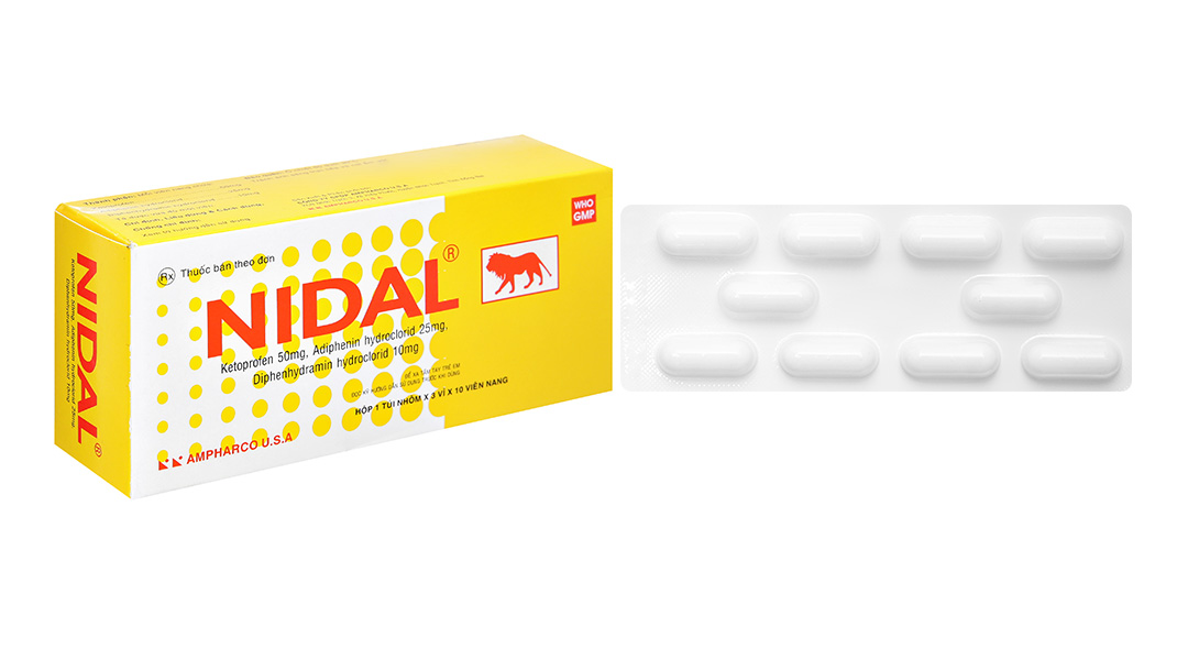 Nidal giảm đau, kháng viêm (3 vỉ x 10 viên)