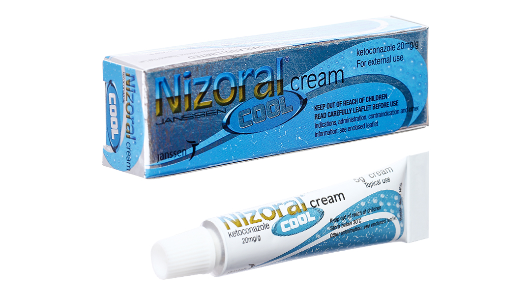 Kem bôi Nizoral Cool Cream trị nấm, viêm da tiết bã nhờn tuýp 5g