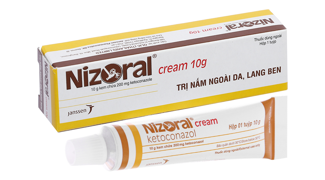 Kem bôi Nizoral Cream trị nấm, viêm da tiết bã nhờn tuýp 10g