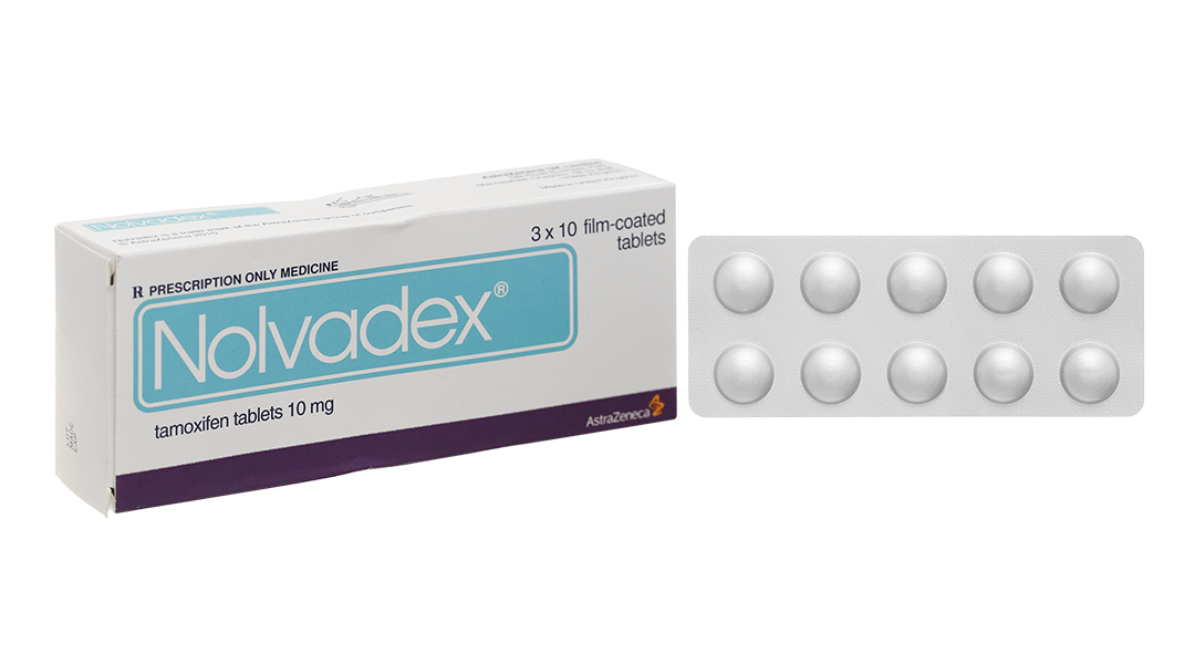 Nolvadex 10mg trị ung thư vú (3 vỉ x 10 viên)