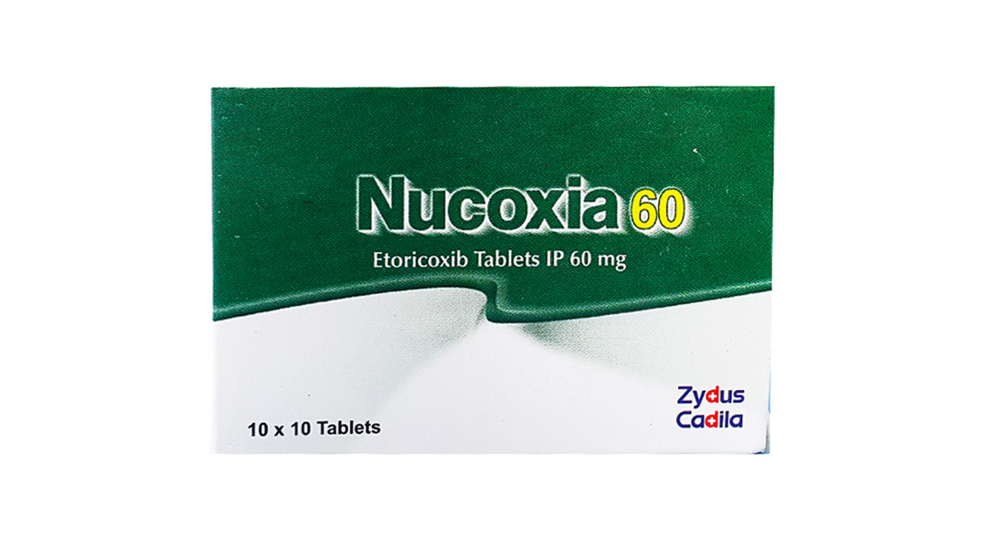 Nucoxia 60mg giảm đau, kháng viêm xương khớp (10 vỉ x 10 viên)