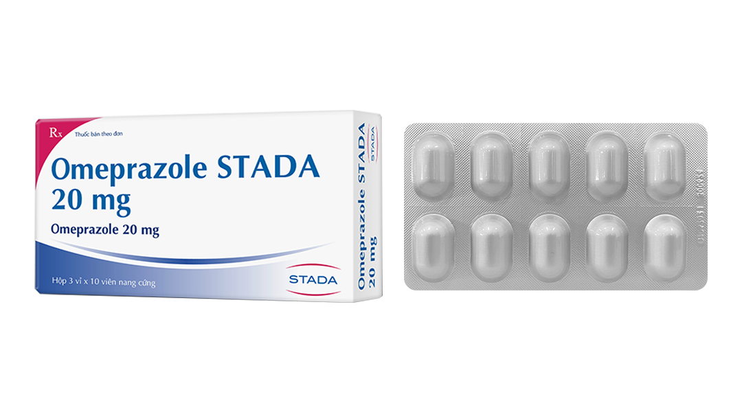 Omeprazole Stada 20mg trị trào ngược dạ dày, thực quản (3 vỉ x 10 viên)