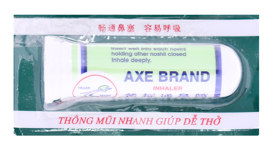 Ống hít Axe Brand Inhaler trị cảm cúm, nghẹt mũi vỉ 6 ống