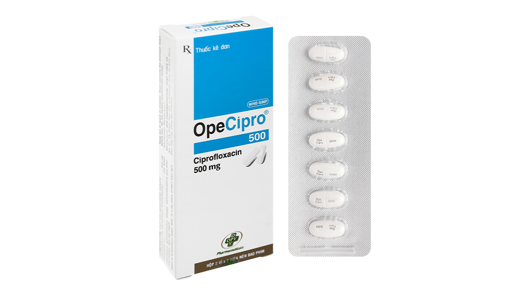 OpeCipro 500 trị nhiễm khuẩn (2 vỉ x 7 viên)