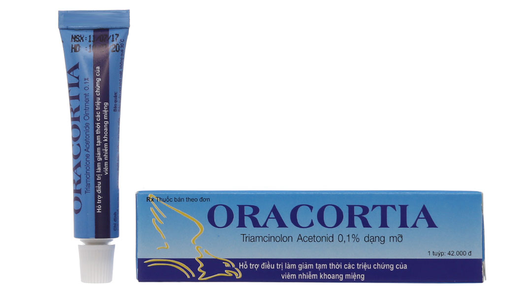 Thuốc mỡ Oracortia 0.1g trị viêm nhiễm khoang miệng tuýp 5g