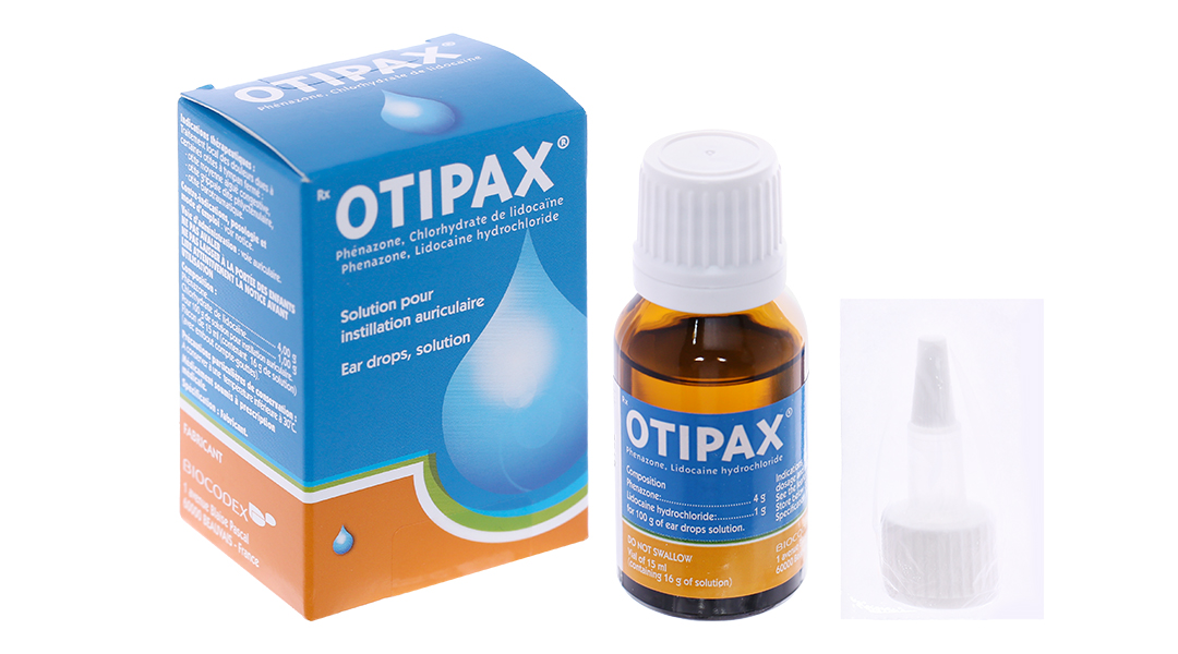 Dung dịch nhỏ tai Otipax trị viêm tai chai 15ml