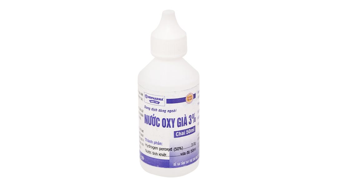 Nước Oxy Già 3% HDpharma sát khuẩn, rửa vết thương chai 50ml