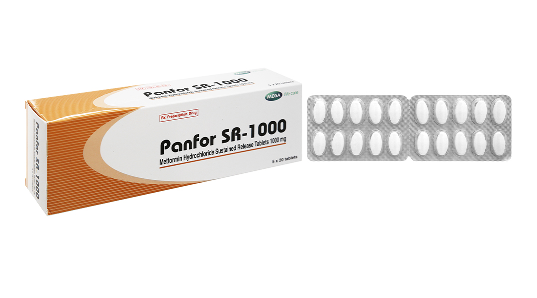 Panfor SR-1000 trị đái tháo đường (5 vỉ x 20 viên)