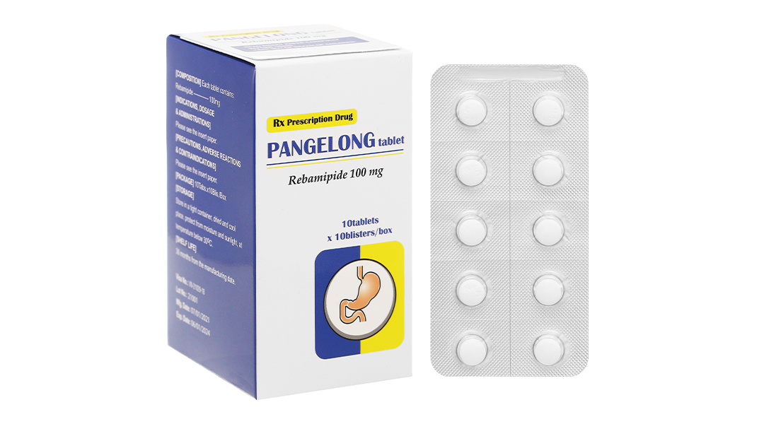 Pangelong Tablet 100mg trị viêm loét dạ dày (10 vỉ x 10 viên)