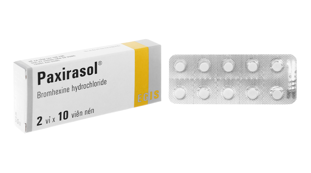 Paxirasol 8mg tan đàm trong bệnh lý hô hấp (2 vỉ x 10 viên)