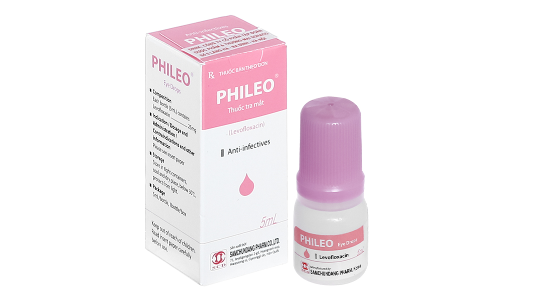 Thuốc tra mắt Phileo trị nhiễm khuẩn mắt lọ 5ml