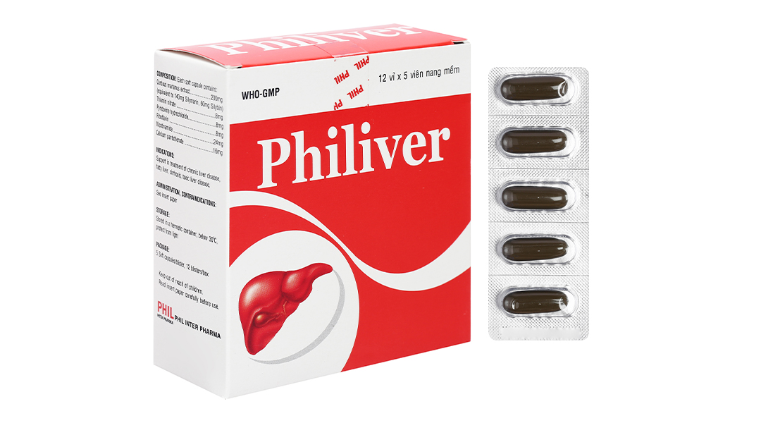 Philiver hỗ trợ trị bệnh lý về gan (12 vỉ x 5 viên)