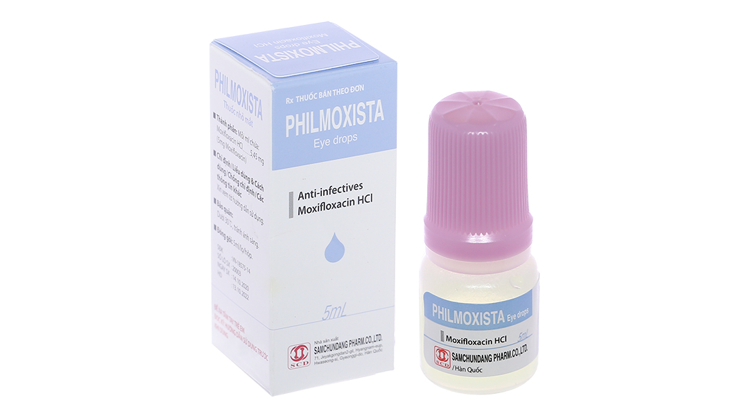 Dung dịch nhỏ mắt Philmoxista trị nhiễm khuẩn mắt lọ 5ml