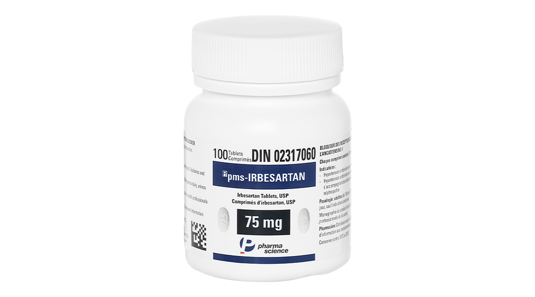 Pms-Irbesartan 75mg trị tăng huyết áp chai 100 viên