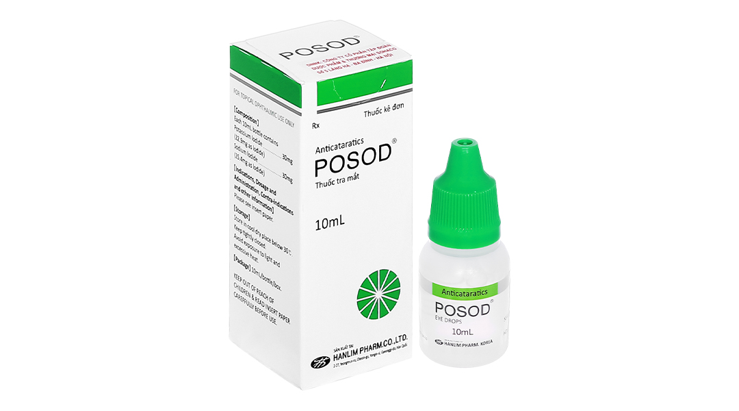 Dung dịch nhỏ mắt Posod Eye Drops trị đục thủy tinh thể lọ 10ml