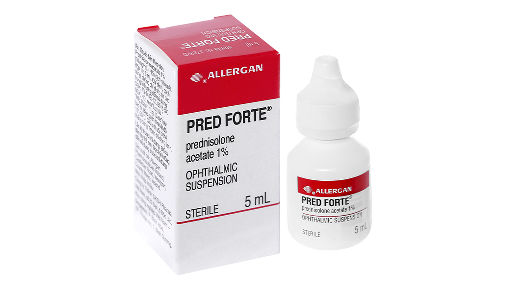 Hỗn dịch nhỏ mắt Pred Forte 1% trị viêm mi mắt, kết mạc, giác mạc lọ 5ml