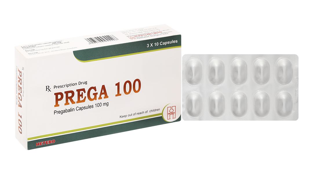 Prega 100 trị động kinh, đau dây thần kinh (3 vỉ x 10 viên)