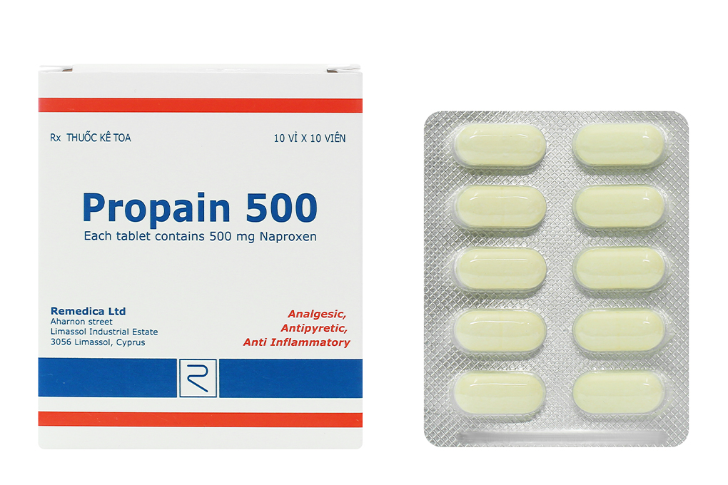 Propain 500mg giảm đau, kháng viêm xương khớp (10 vỉ x 10 viên)